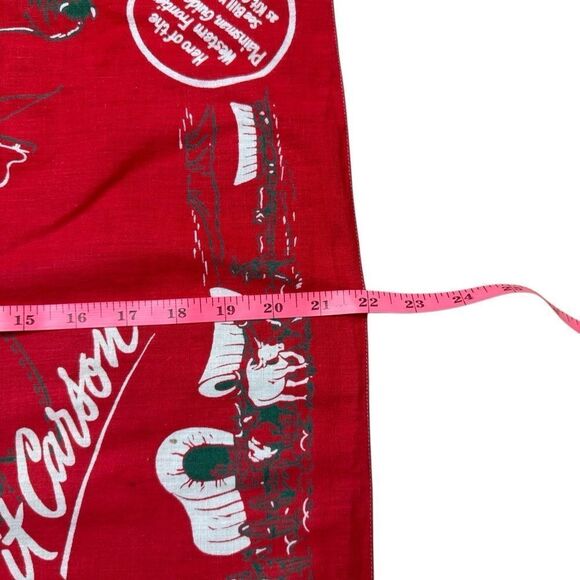 Vintage 1950s Kit Carson Coca-Cola Bandana, Bill Williams; Western, Ephemera Red